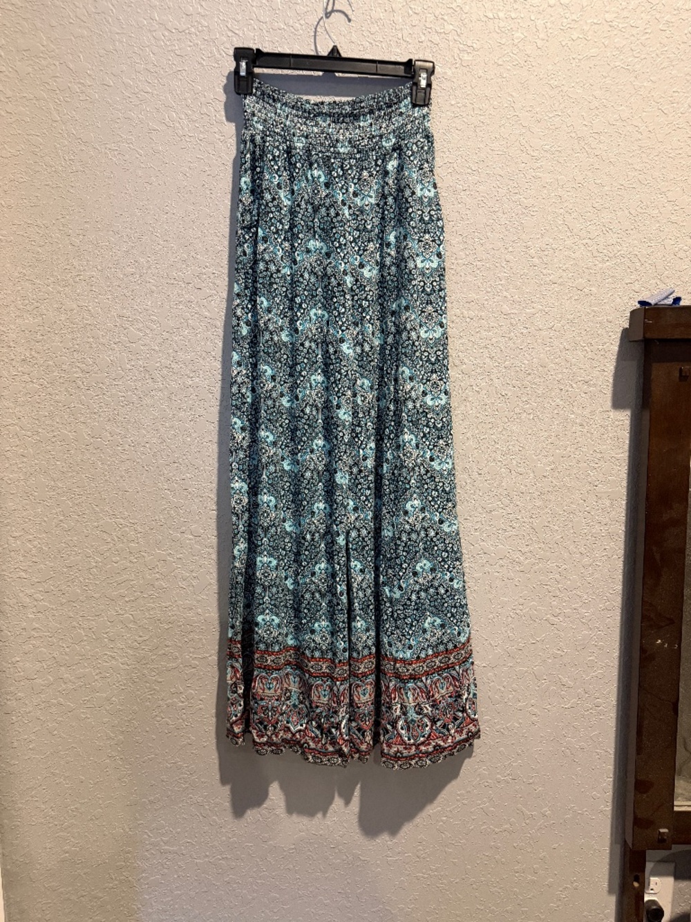 Wide Leg Boho Print Pants - Size M